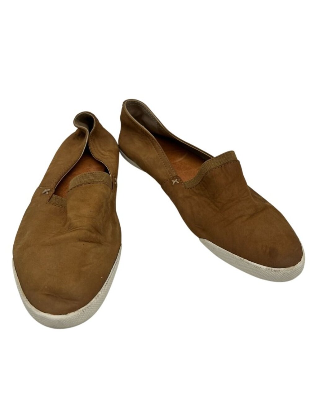 Frye Womens Melanie Slip-On Flats Sandals Size 9.5m Tan Leather Casual Classic